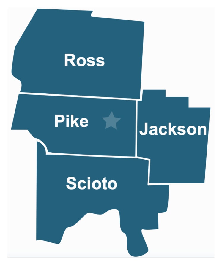 Pike County, Ohio location